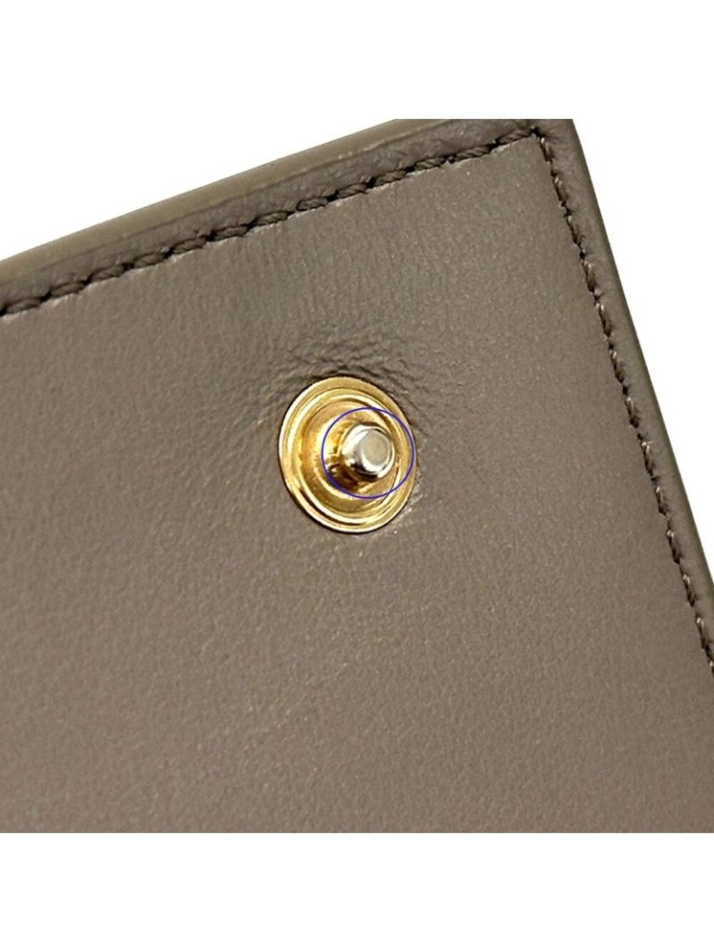 Celine Wallet Trifold Leather Small Gray Mini Compact - Picture 15 of 15